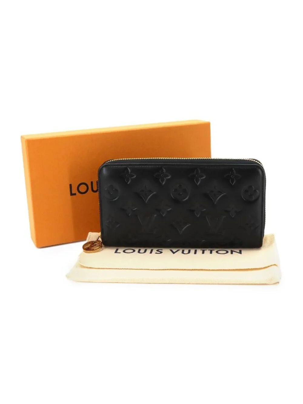 Louis Vuitton Monogram Cousin Zippy Wallet Zip Around Noir